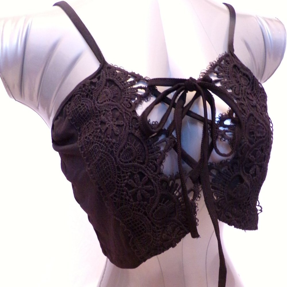 "Cross My Path" Laced Up Crop Top